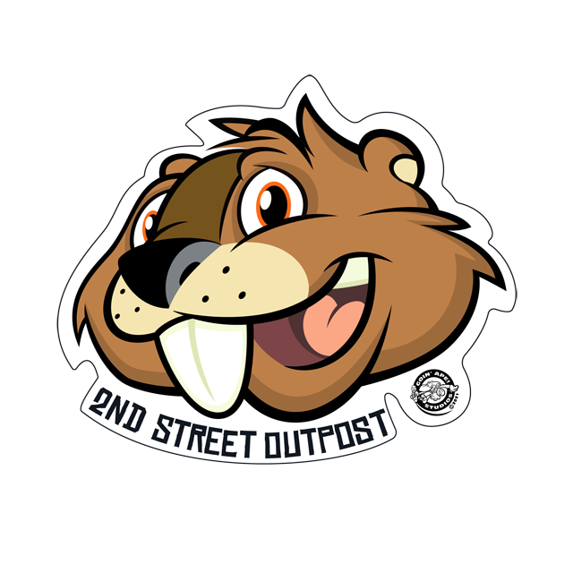 Outpost Beaver Head Sticker