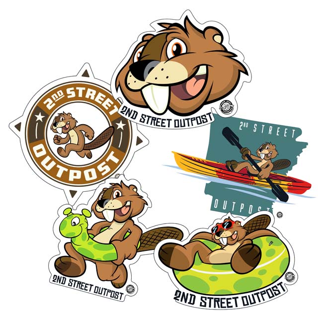 Outpost Beaver Sticker Multi Pack